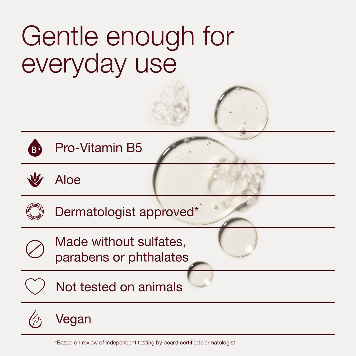 Bath & Body Works ingredient label close-up showing pro-vitamin B5, aloe and shea benefit