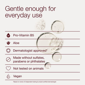 Bath & Body Works ingredient label close-up showing pro-vitamin B5, aloe and shea benefit