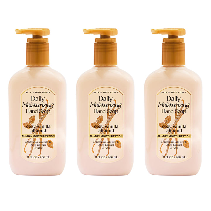 Bath & Body Works front packaging showing three bottles and inviting scent benefit