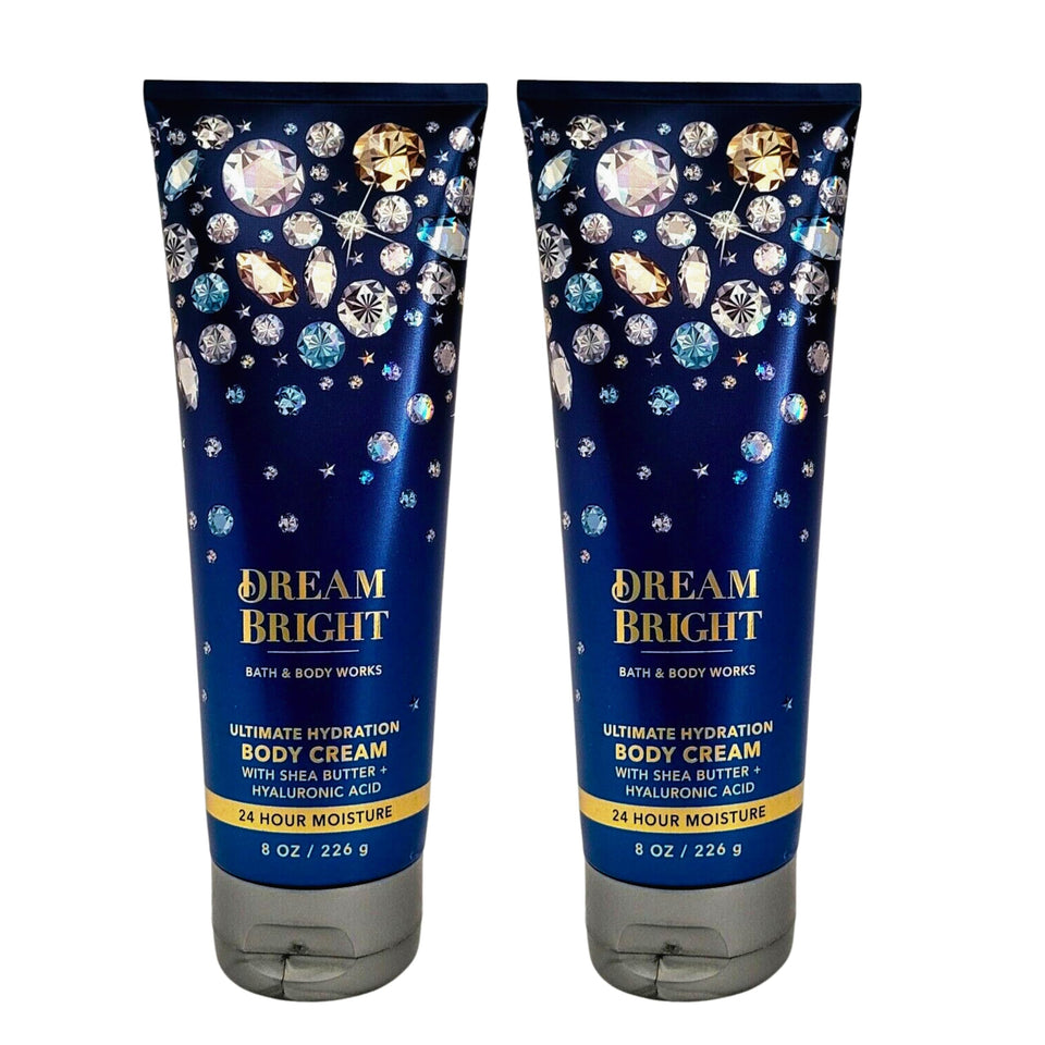 Bath & Body Works Dream Bright front jar showing label and creamy texture for intense hydration