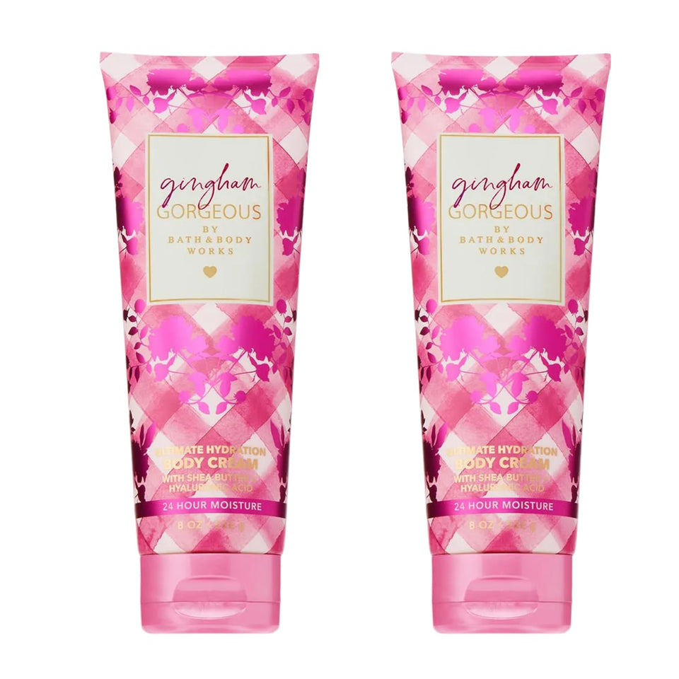 Bath & Body Works Gingham Gorgeous front tub showing packaging and scent cues