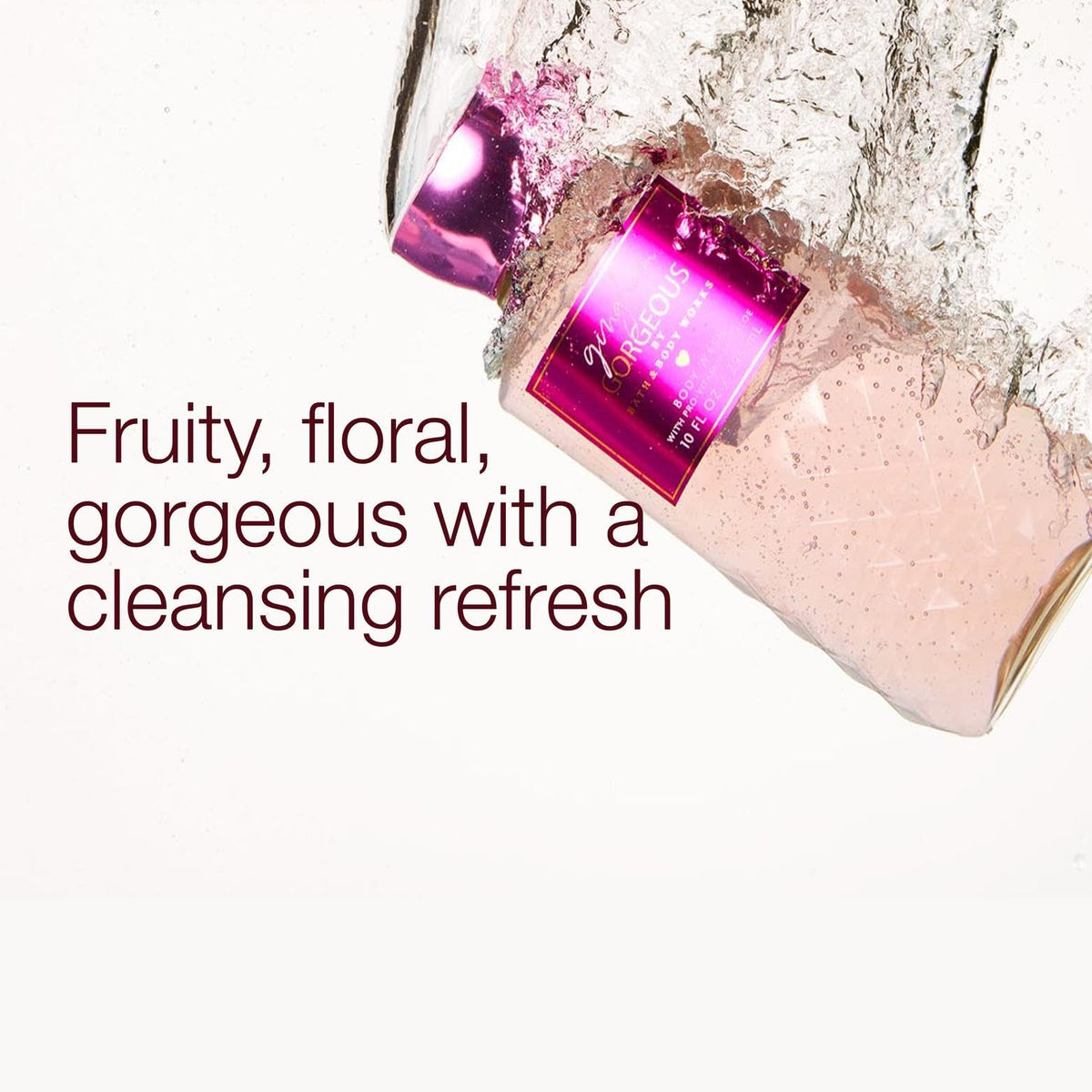 Bath & Body Works pump and label detail highlighting easy dispensing