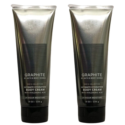 Bath & Body Works Graphite front packaging showing 8 oz jar and 2-pack convenience