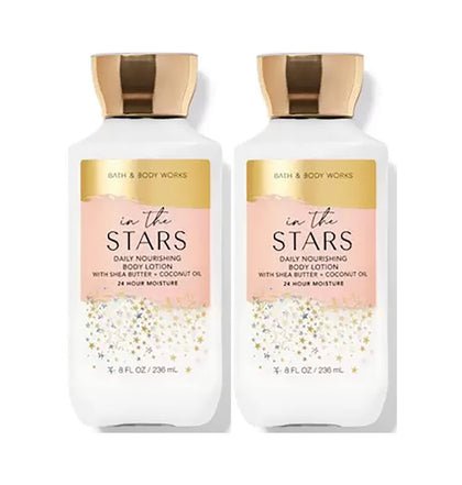 Bath & Body Works front packaging showing lotion duo and sweet fragrance benefit