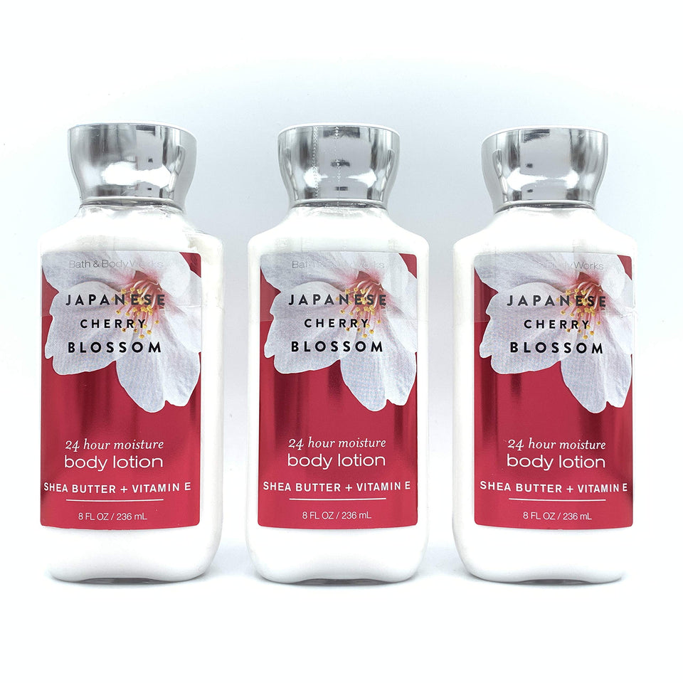 Bath & Body Works front view of three 8 fl oz bottles showing packaging and scent