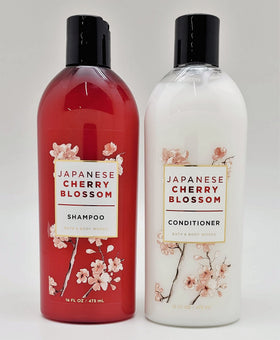 Bath & Body Works front packaging showing both 16 fl oz shampoo and conditioner, elegant display