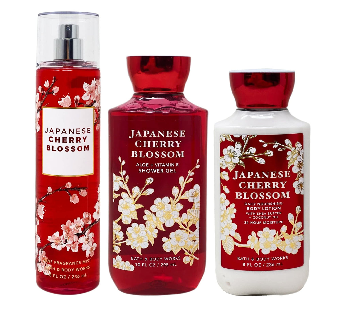 Bath & Body Works trio front view showing elegant packaging and gift-ready scent