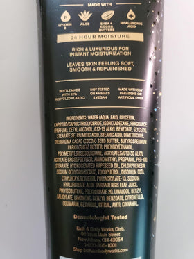 Bath & Body Works jar in hand demonstrating easy application and smooth moisturizing benefit