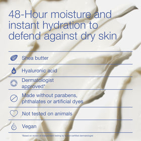 Bath & Body Works applying cream to arm demonstrating fast absorption benefit