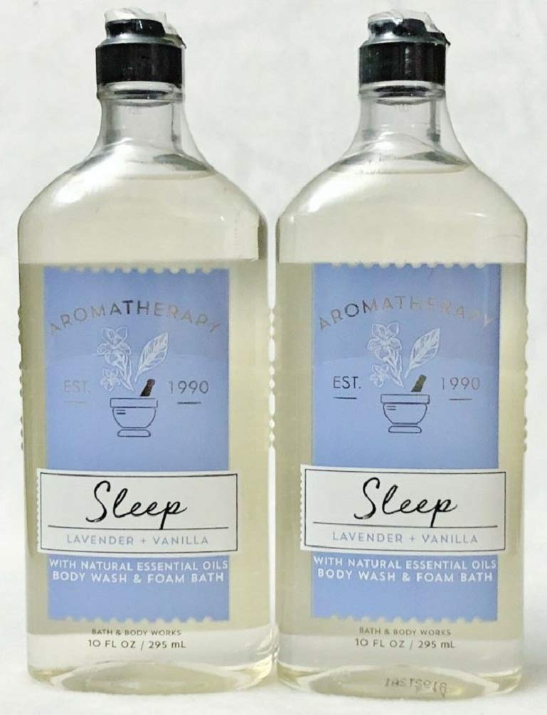 Bath & Body Works front packaging showing lavender vanilla scent and calming benefit