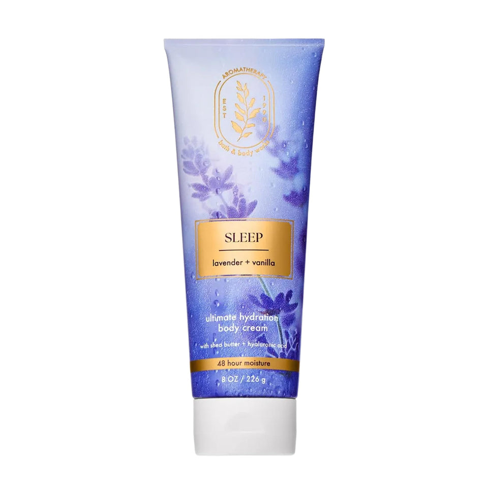 Bath & Body Works front packaging showing jar and calming scent benefits