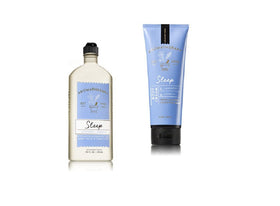 Bath & Body Works front packaging of Lavender Vanilla bundle showing bottles and sizes for easy recognition