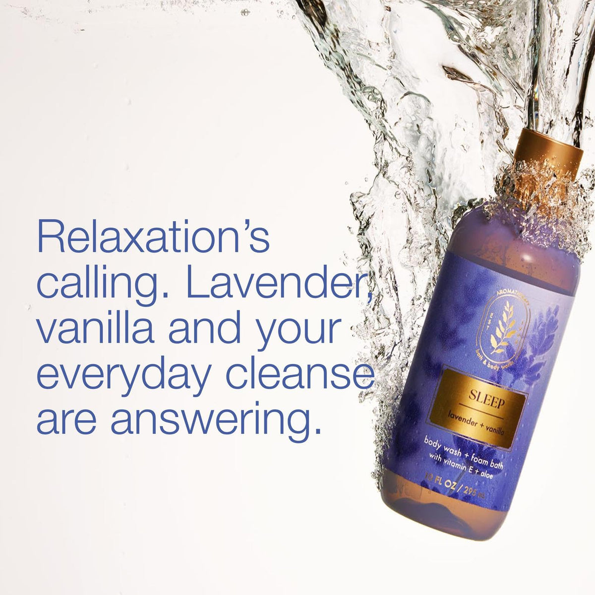 Bath & Body Works pump and label detail highlighting easy dispensing and ingredient clarity