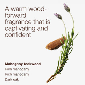 Bath & Body Works Mahogany Teakwood bottle with decor delivering warm woodsy aroma