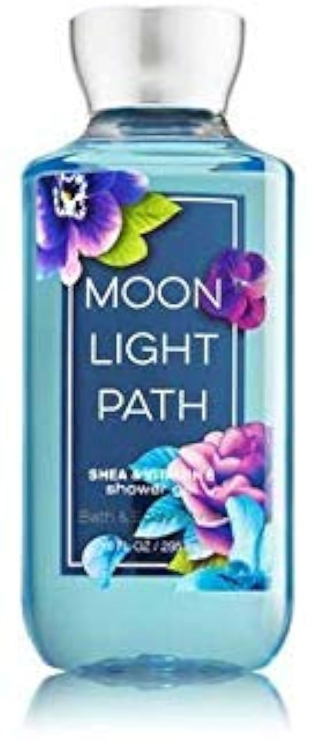 Bath & Body Works front bottle showing Moonlight Path label and holiday packaging, attractive display