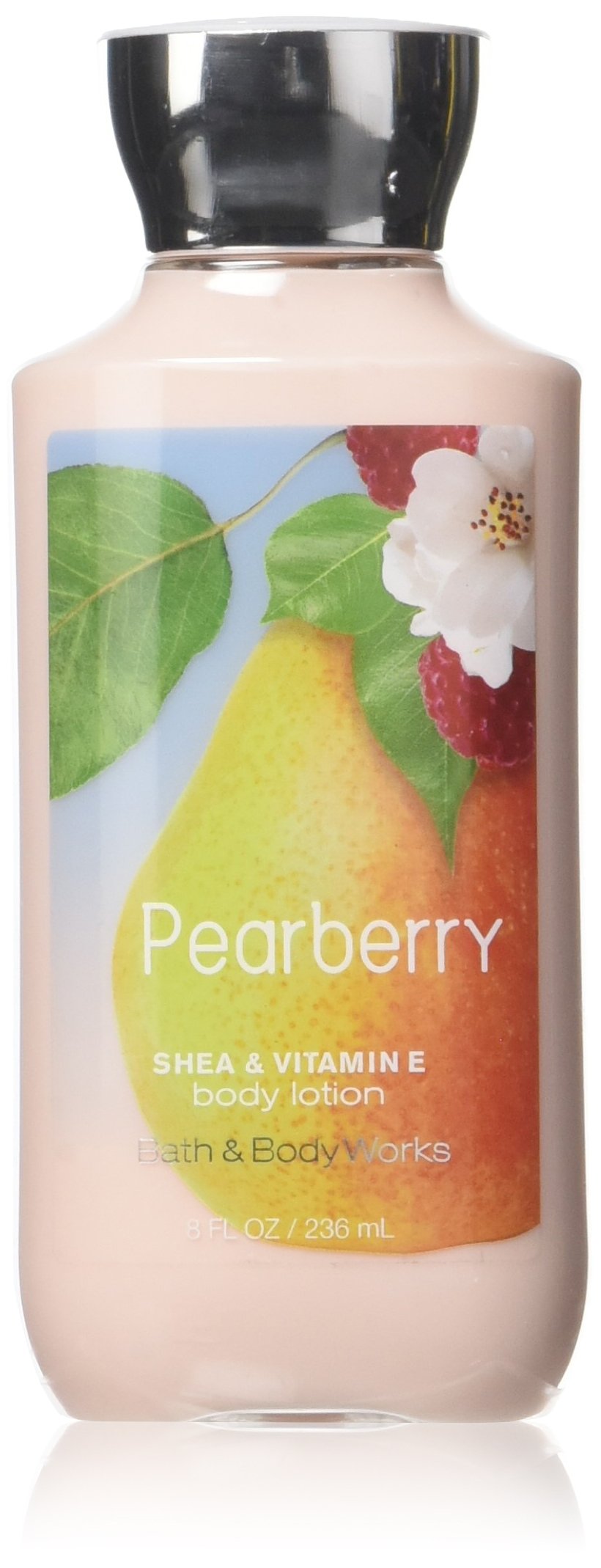 Bath & Body Works Pearberry front bottle showing label and size, highlighting easy-grip packaging and scent