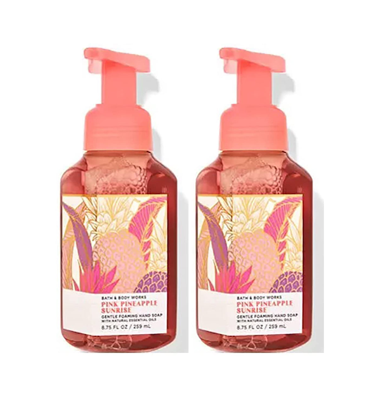Bath & Body Works front packaging showing pink pineapple scent, bright scent benefit