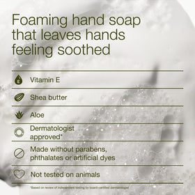 Bath & Body Works label detail highlighting ingredients and gentle formulation benefits