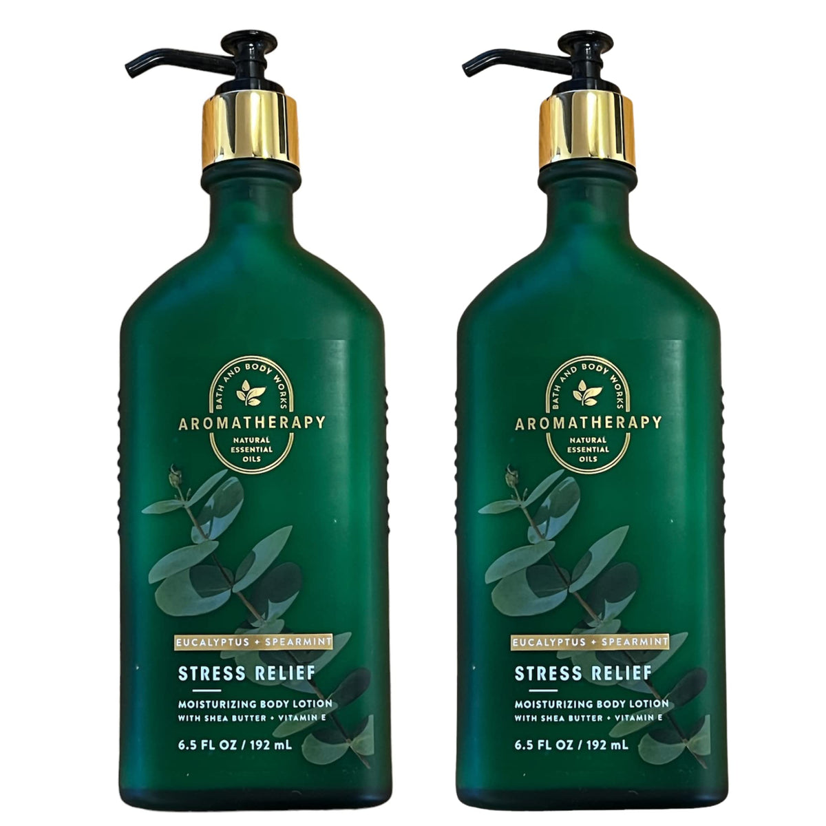 Bath & Body Works front packaging showing two 6.5oz lotion tubes and calming branding