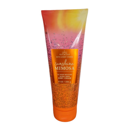 Bath & Body Works Sunshine Mimosa jar front view showing hydrating cream and cheerful scent