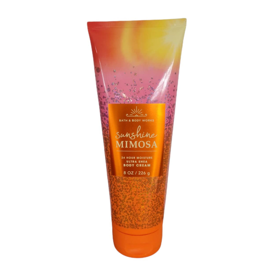 Bath & Body Works Sunshine Mimosa jar front view showing hydrating cream and cheerful scent