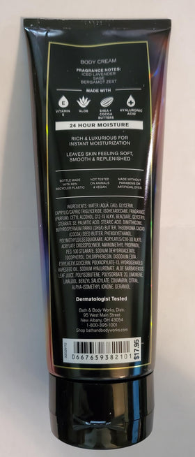 Bath & Body Works jar on bathroom shelf with towel, suggests daily routine benefit