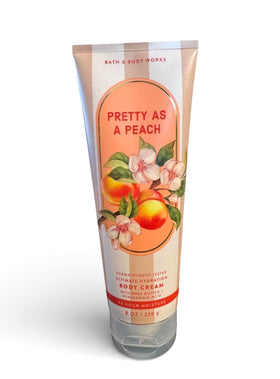 Bath & Body Works jar next to common objects showing 8-ounce size and travel convenience benefit