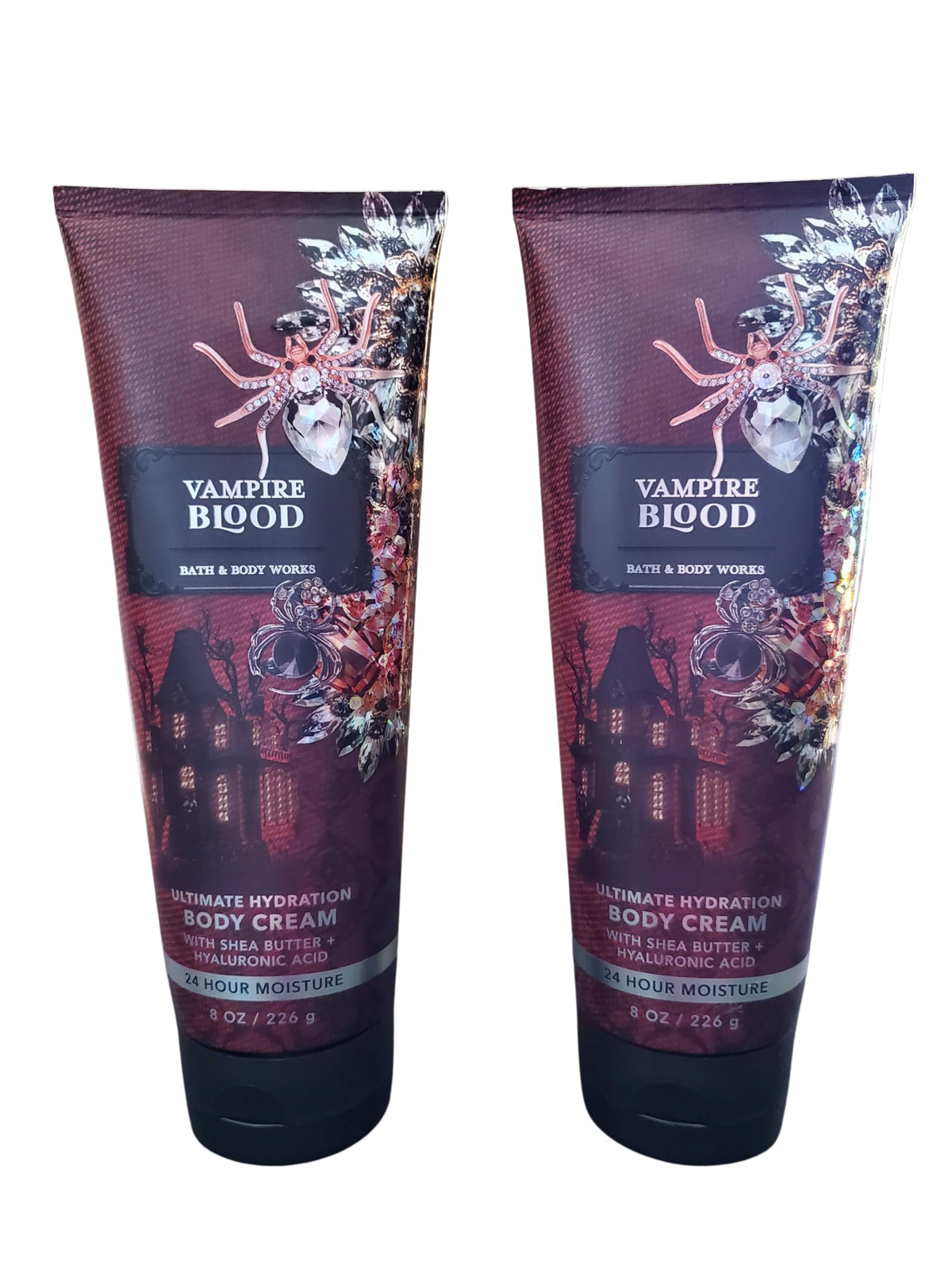 Bath & Body Works close-up of Vampire Blood cream texture, showing rich hydration benefit
