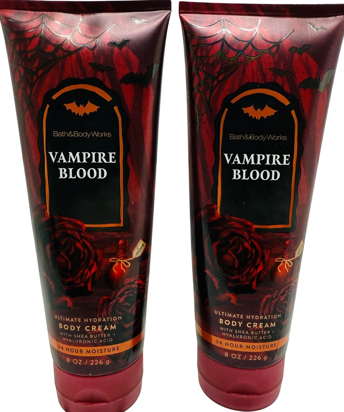 Bath & Body Works jar front packaging showing Vampire Blood scent and branding, enticing fragrance