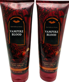 Bath & Body Works jar front packaging showing Vampire Blood scent and branding, enticing fragrance