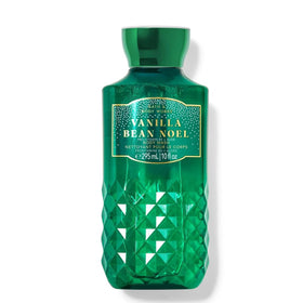 Bath & Body Works front bottle showing label and holiday scent benefit