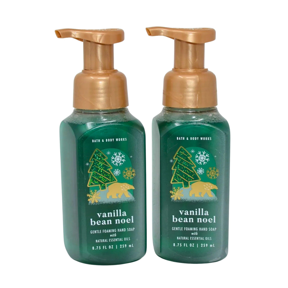 Bath & Body Works bottle front view shows vanilla scent and inviting packaging