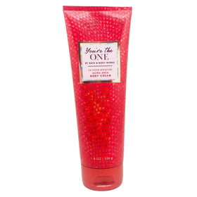 Bath & Body Works You're the One cream texture close-up on hand demonstrating smooth hydration and quick absorption