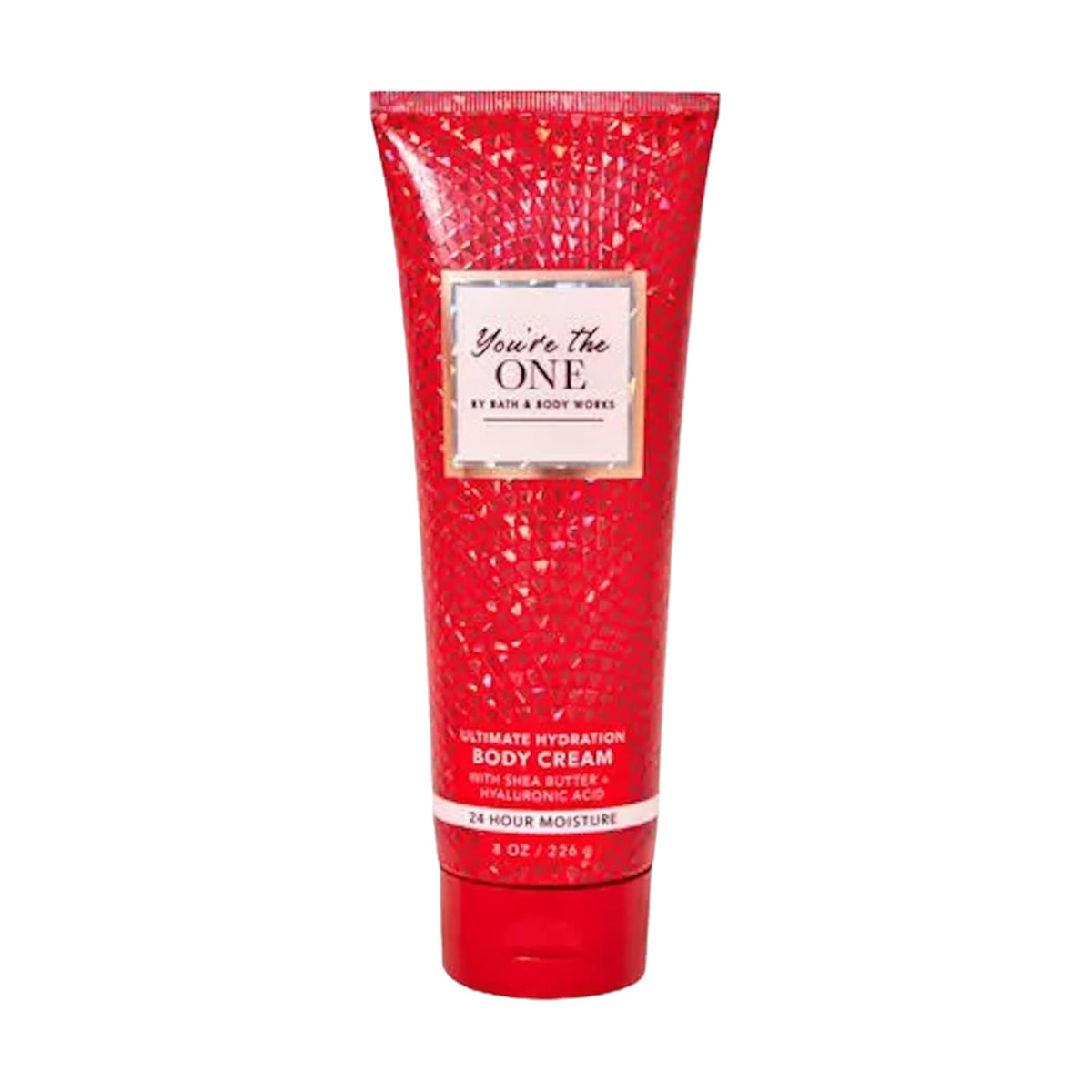 Bath & Body Works front packaging showing 8 oz cream and hydrating benefits