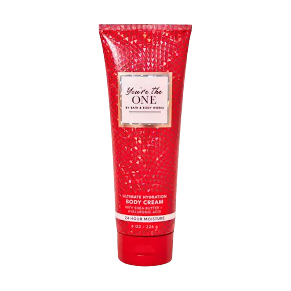 Bath & Body Works front packaging showing 8 oz cream and hydrating benefits