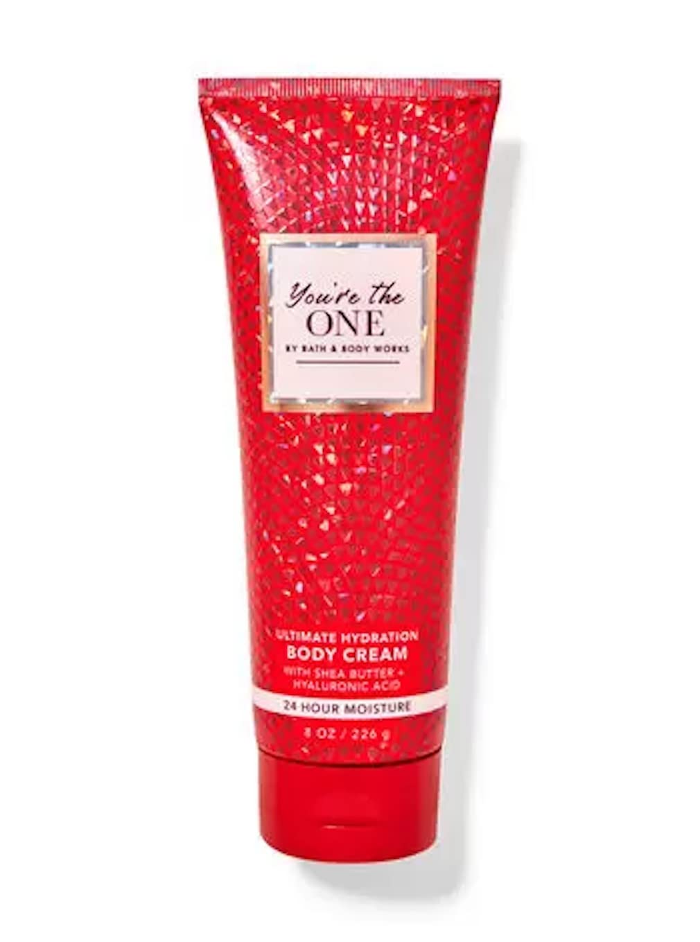 Bath & Body Works direct-view of You're The One cream packaging, shows brand and luxurious hydration