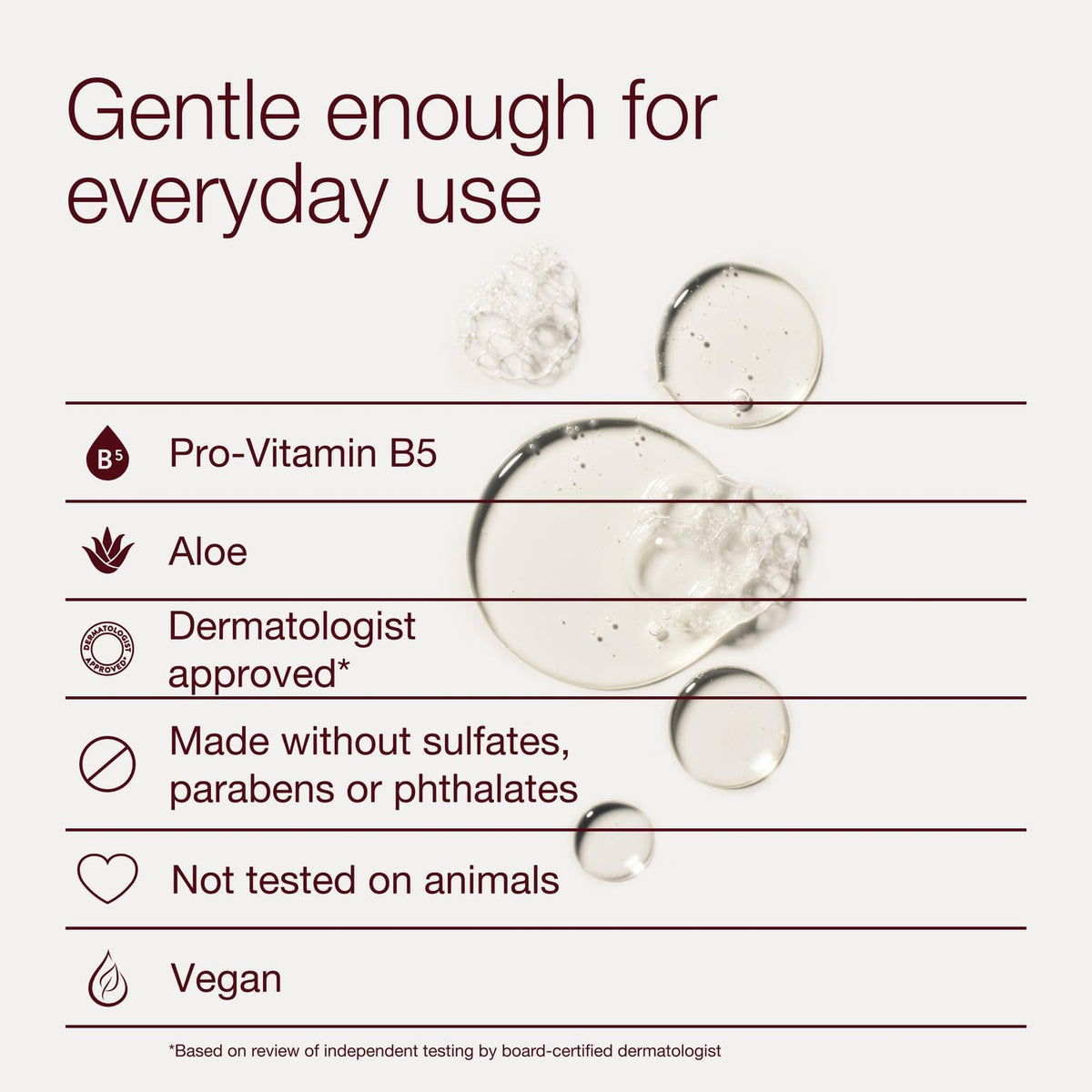 Bath & Body Works aloe and pro-vitamin B5 illustration showing soothing hydration