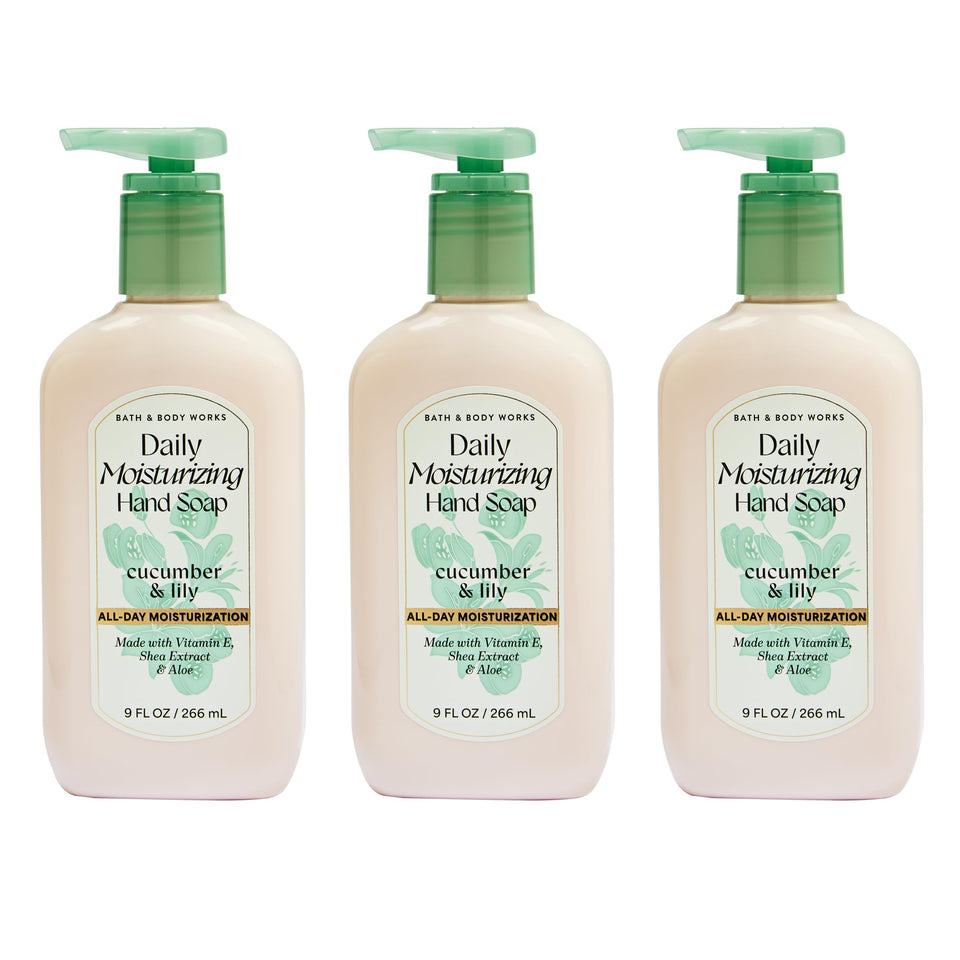 Bath & Body Works front packaging showing three bottles and scent