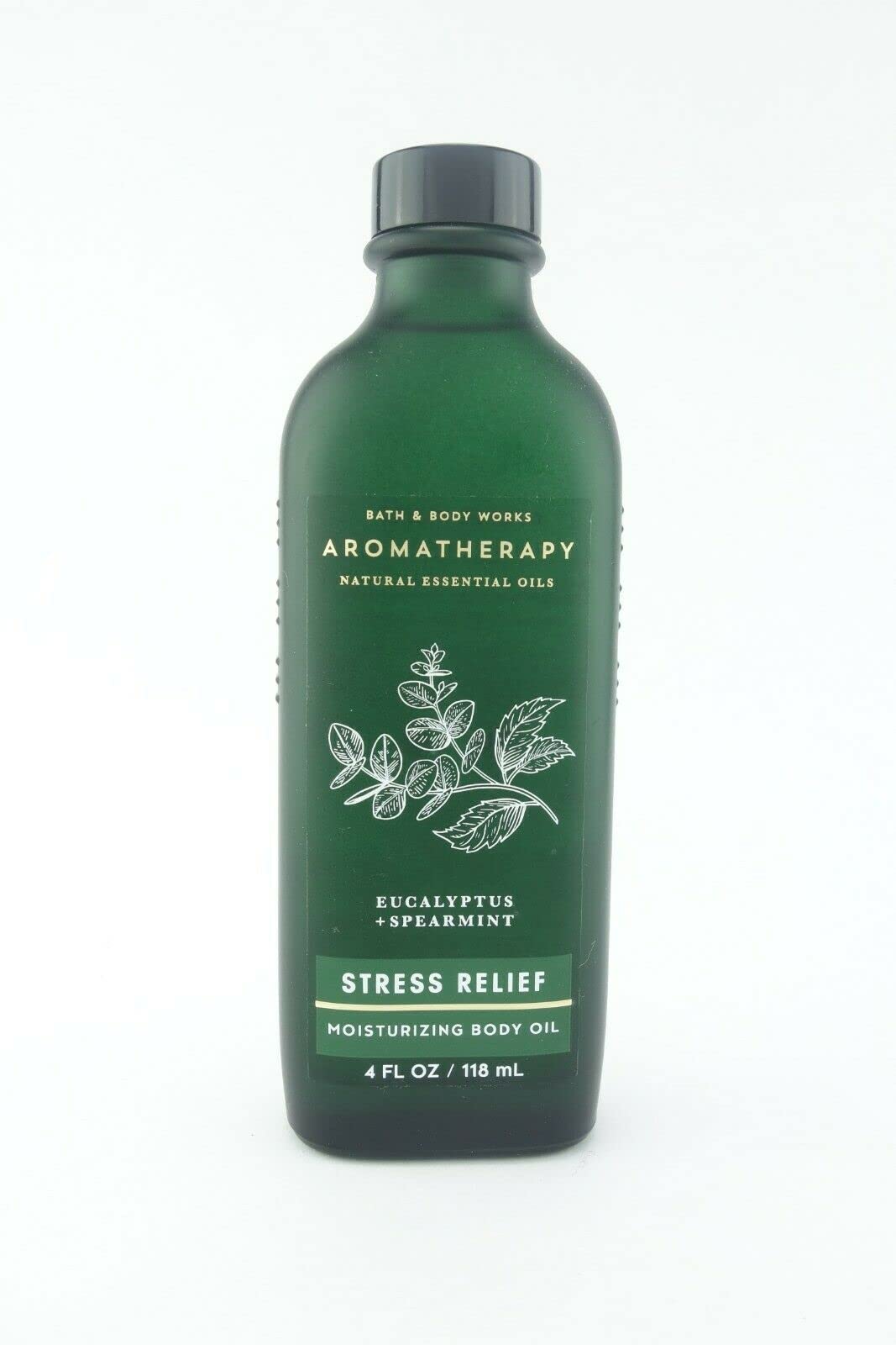 Bath & Body Works bottle front view showing eucalyptus spearmint scent and moisturizing benefit