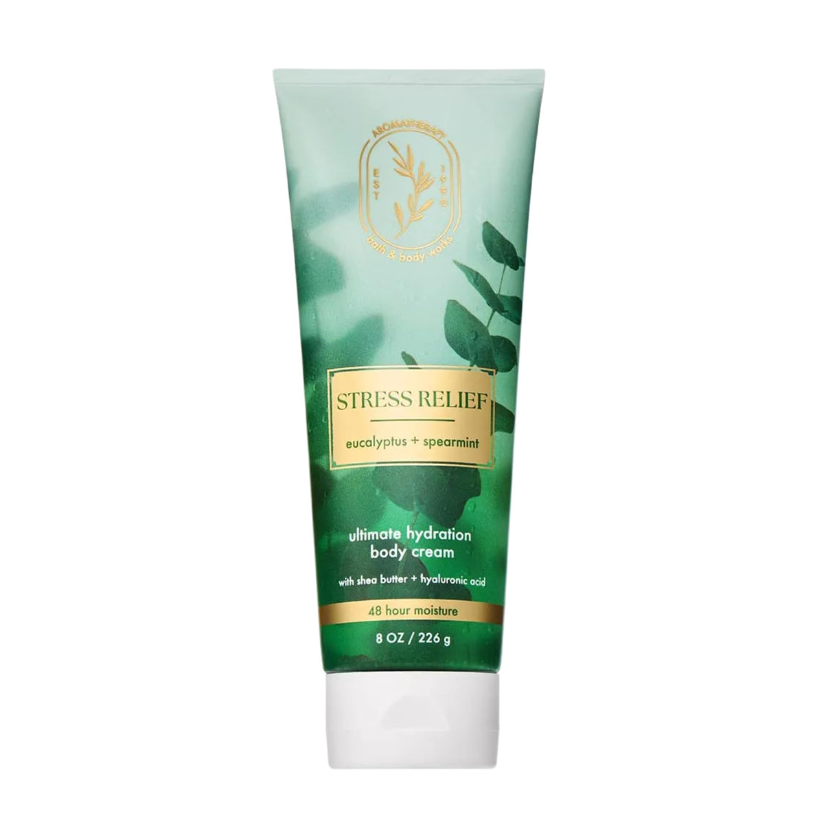 Bath & Body Works front packaging showing eucalyptus spearmint and benefit of calming scent