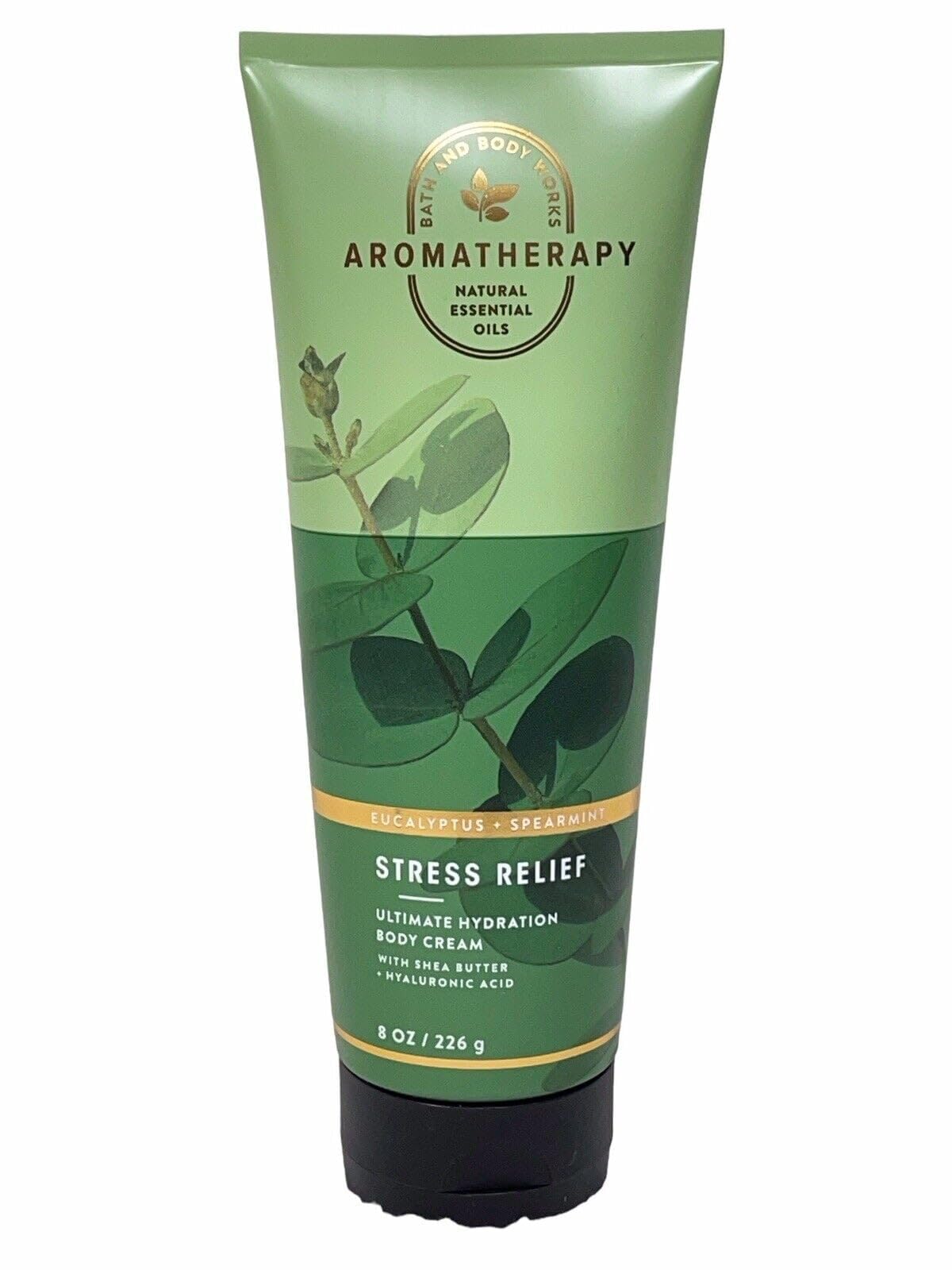 Bath & Body Works front packaging showing eucalyptus spearmint cream benefit hydration