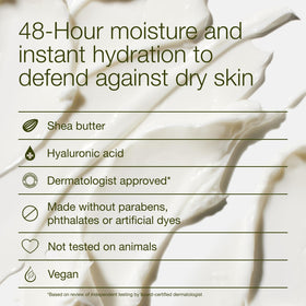 Bath & Body Works label close-up highlighting ingredients and dermatologist-reviewed benefit