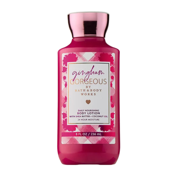 Bath & Body Works front bottle showing label and scent, highlights convenient size