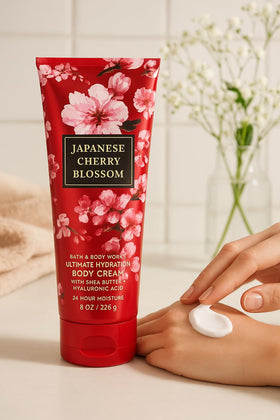 Bath & Body Works close-up of creamy texture demonstrating rich hydration
