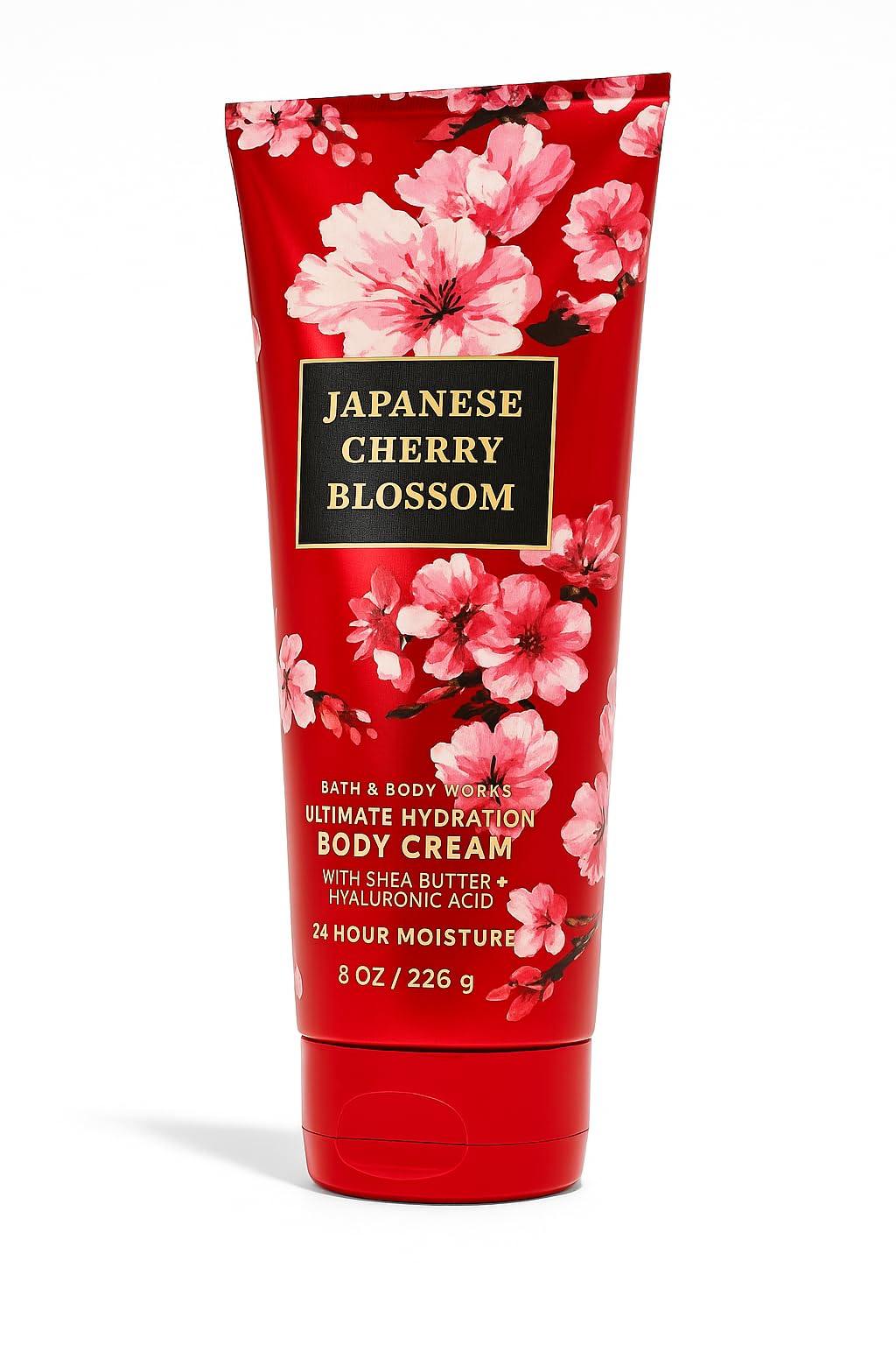 Bath & Body Works front jar view showing elegant cherry blossom label and size