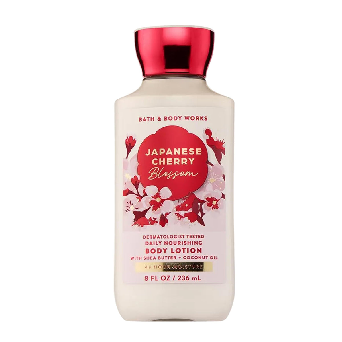 Bath & Body Works front packaging showing bottle and floral label, conveys recognizable brand quality