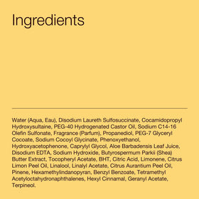 Bath & Body Works ingredient icons highlighting vitamin E, shea, and aloe benefits