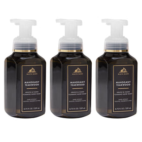 Bath & Body Works front packaging showing bottle and refined woodsy scent benefit