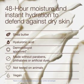 Bath & Body Works hand applying Noir cream showing fast absorption and non-greasy finish