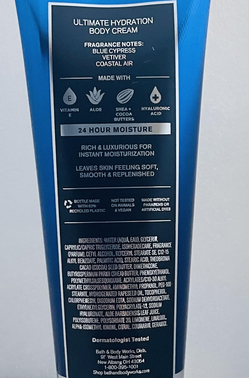 Bath & Body Works cream texture close-up highlighting shea butter blend and fast-absorbing finish